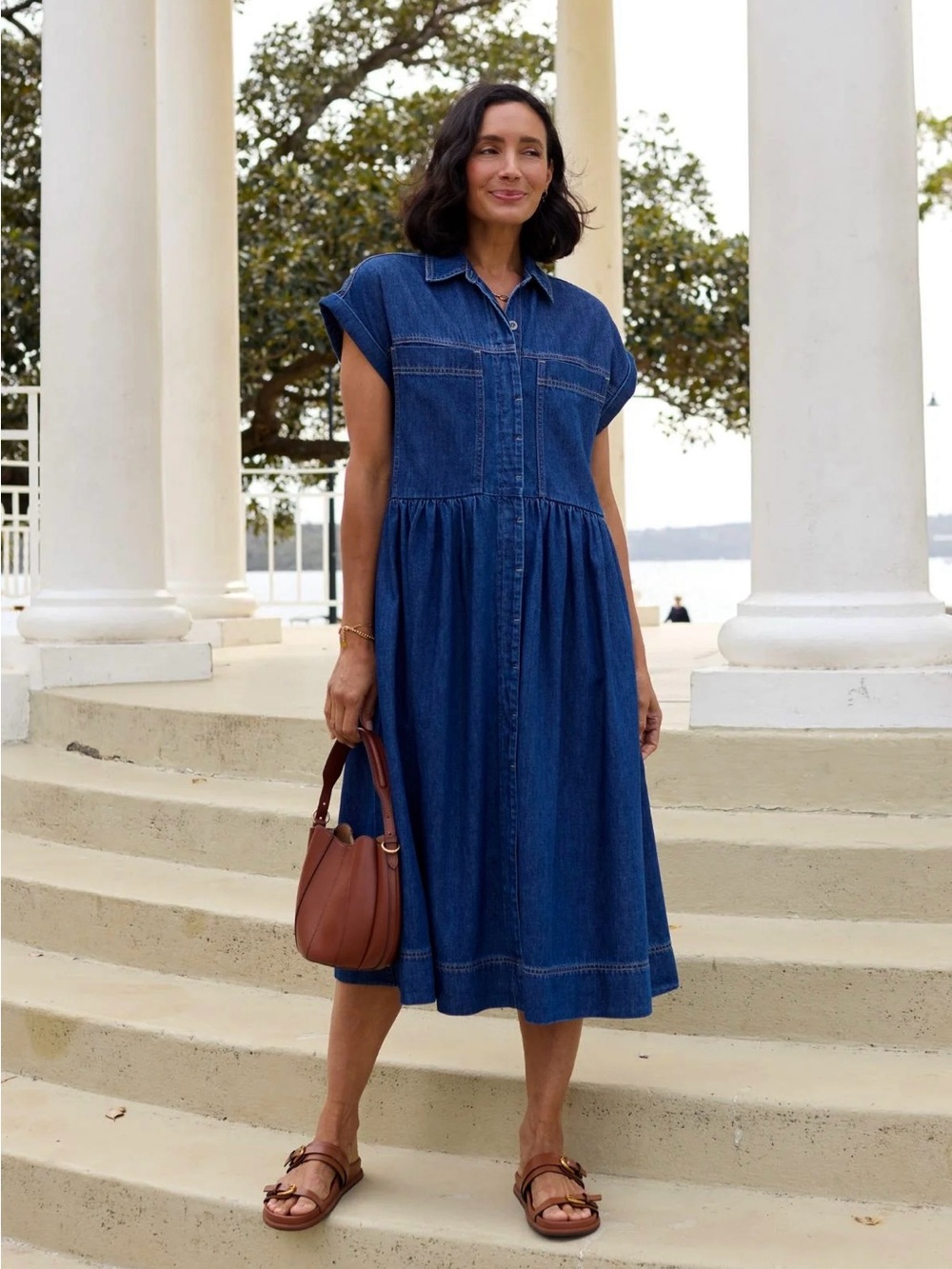 NWT MAYE The Harper Denim Dress - Indigo Blue